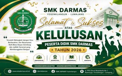 PENGUMUMAN KELULUSAN SISWA-SISWI KELAS XII SMK DARMAS YOSOWILANGUN